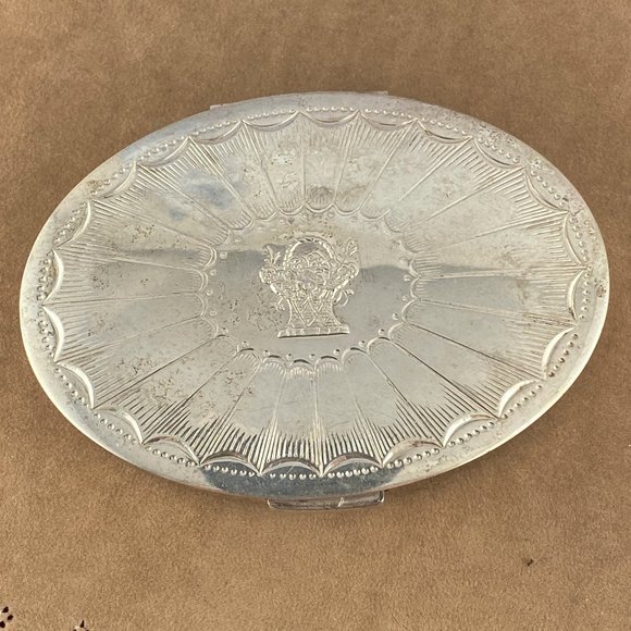 Vintage Cara Nome Boston Sterling Silver Powder Compact, - Picture 1 of 7